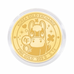 한국금거래소 말 순금 코인(메달) 0.1g